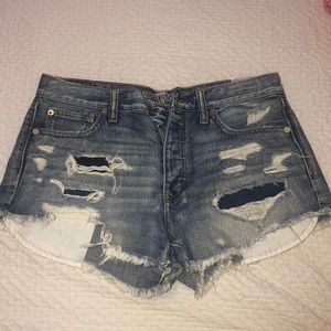 American Eagle Ripped Jean Shorts